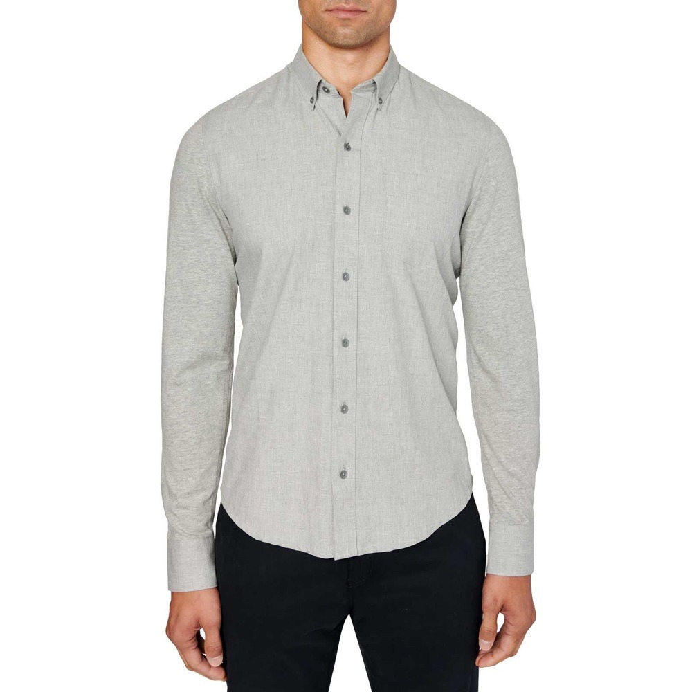 WRK Men's Gray Reworked Button Down  shirt Size L